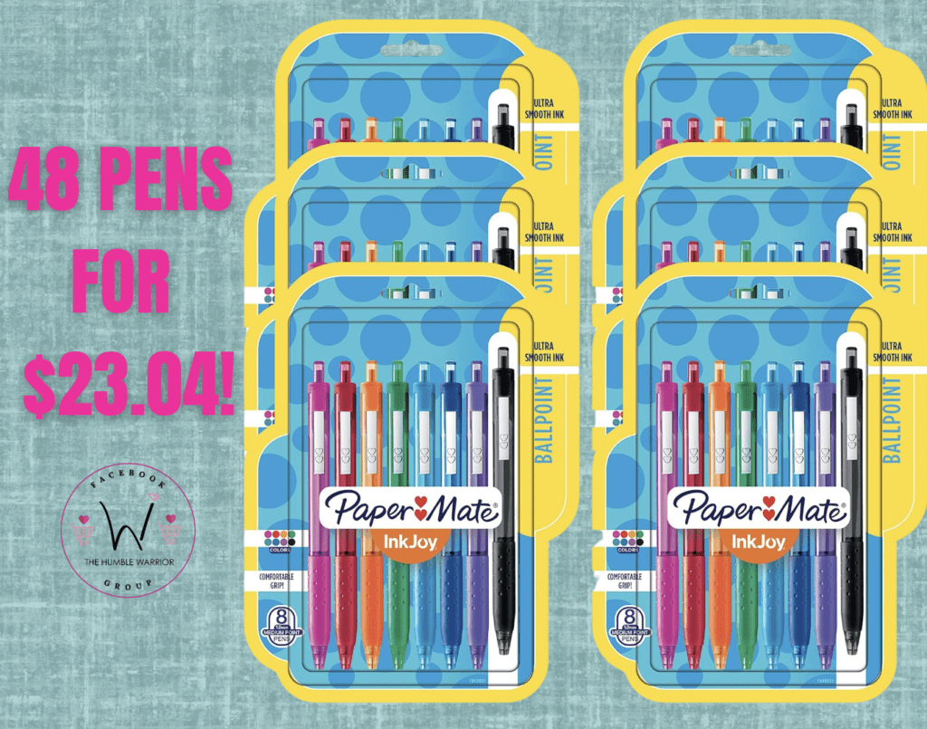 The 6 pack of 8 Paper Mate InkJoy Retractable Ballpoint Pens!